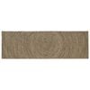 vidaXL Alfombra de &aacute;rea Natural y negro 80 x 250 cm yute