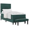 vidaXL Cama tipo Box Spring Verde oscuro 100 x 200 cm Terciopelo