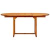 vidaXL Mesa de comedor jardín madera maciza acacia (120-170)x80x75 cm