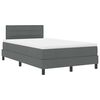 vidaXL Cama tipo Box Spring con colch&oacute;n Gris oscuro 120 x 190 cm tela