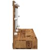 vidaXL Mueble con espejo y LED madera vieja 90x31,5x62 cm