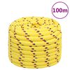 vidaXL Cuerda de barco polipropileno amarillo 20 mm 100 m