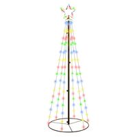 vidaXL Árbol de Navidad cónico 108 LED de colores 70x180 cm