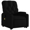 vidaXL Sill&oacute;n reclinable de masaje elevable tela negro