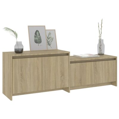 vidaXL Mueble para TV madera contrachapada roble Sonoma 146,5x35x50 cm