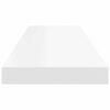 vidaXL Estante flotante de pared MDF blanco 80x23,5x3,8 cm