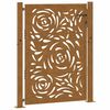 vidaXL Puerta de jard&iacute;n 100x125 cm de acero corten con dise&ntilde;o de llamas