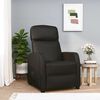 vidaXL Sill&oacute;n reclinable de cuero sint&eacute;tico negro