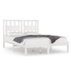 vidaXL Estructura de cama madera maciza de pino blanco 120x200 cm