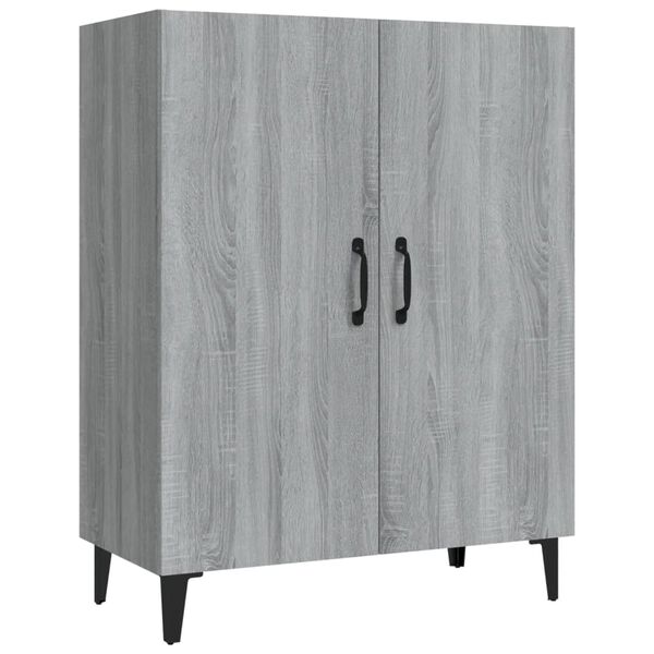 vidaXL Aparador de madera contrachapada gris Sonoma 70x34x90 cm