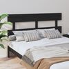 vidaXL Cabecero de cama madera maciza de pino negro 164x3x81 cm