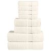 vidaXL Juego de toallas premium SOLUND 8 unidades crema 600 gsm