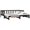 vidaXL Sof&aacute; cama extra&iacute;ble sin colch&oacute;n negro 2x(90x190) cm