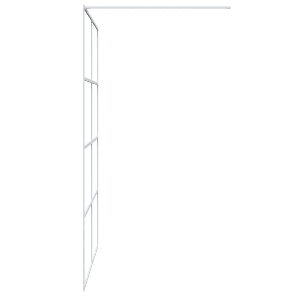 vidaXL Mampara de ducha vidrio ESG transparente blanco 140x195 cm