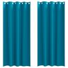 vidaXL Cortinas Opacas con Anillas 2 uds. Tuquesa 225 x 140 cm