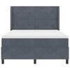 vidaXL Cama tipo Box Spring Gris oscuro 140 x 200 cm Terciopelo