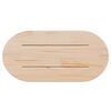 vidaXL Tablero de mesa ovalado de madera maciza de pino 90x45x2,5 cm