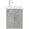 vidaXL Mueble de ba&ntilde;o con lavabo incorporado y grifo gris hormig&oacute;n