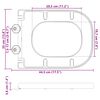 vidaXL Asiento de WC 47,5 x 35 x 3,6 cm Duroplast