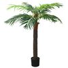 vidaXL Palmera f&eacute;nix artificial con macetero 190 cm verde