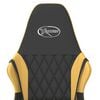 vidaXL Silla gaming de masaje cuero sintético negro y dorado