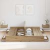 vidaXL Cama con almacenamiento con caj&oacute;n Roble artesanal 200 x 200 cm