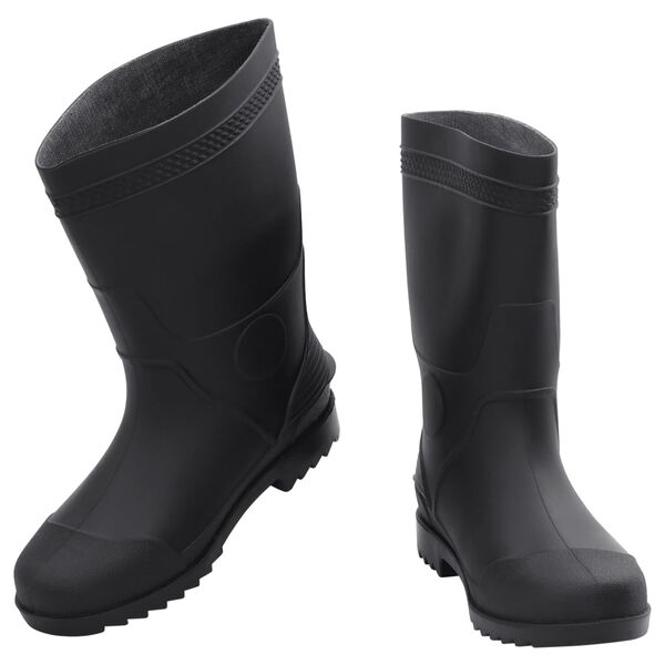 vidaXL Botas de agua negro n&uacute;mero 41 PVC