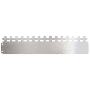 vidaXL Borduras para c&eacute;sped 10 pcs Plateado 103 x 0,05 x 22 cm