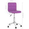 vidaXL Sillas de comedor giratorias 4 unidades cuero sint&eacute;tico morado