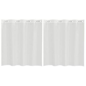 vidaXL Cortinas de gasa con ojales 2 uds blanco