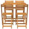 vidaXL Conjunto bistro 5 pcs Aceite Natural Madera de Acacia S&oacute;lida