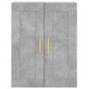 vidaXL Aparador alto madera contrachapada gris hormig&oacute;n 69,5x34x180 cm