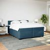 vidaXL Cama box spring con colch&oacute;n terciopelo azul 200x200 cm