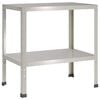 vidaXL Mesa de trasplante 100 x 50 x 80 cm Acero inoxidable Plateado