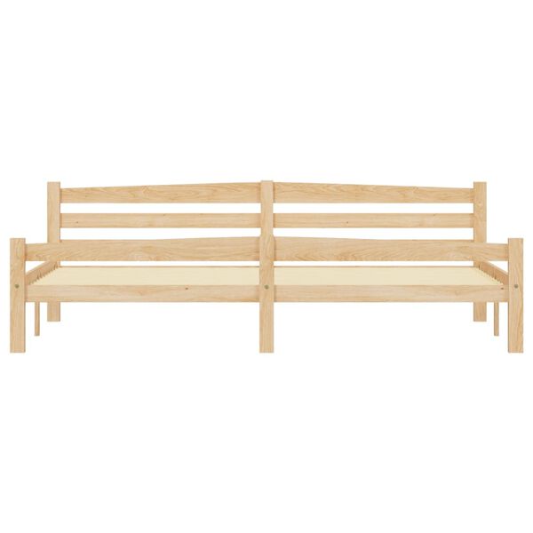 vidaXL Estructura de cama sin colch&oacute;n madera maciza de pino 200x200 cm