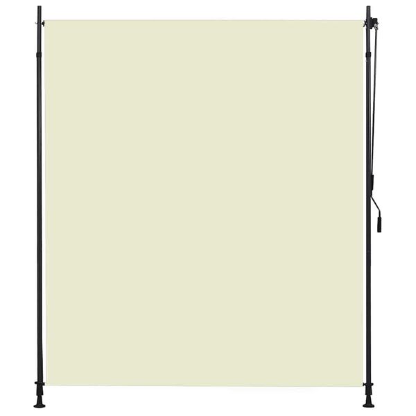 vidaXL Estor enrollable de exterior color crema 200x270 cm