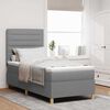 vidaXL Cama tipo Box Spring con colch&oacute;n Gris Claro 90 x 190 cm tela