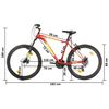 vidaXL Bicicleta montaña 21 velocidades 27,5 pulgadas rueda 42 cm rojo
