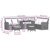 vidaXL Juego de sof&aacute;s de jard&iacute;n en forma de L con cojines 4 pzas gris