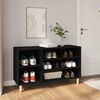 vidaXL Zapatero madera contrachapada negro 102x36x60 cm