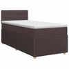 vidaXL Cama box spring con colch&oacute;n Marr&oacute;n Oscuro 90 x 190 cm Tela
