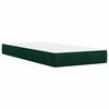vidaXL Cama box spring con colch&oacute;n terciopelo verde oscuro 90x200 cm