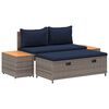 vidaXL Conjunto de sof&aacute;s de exterior 4 -Seater 4 uds. 55 x 30 x 39 cm