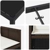vidaXL Conjunto de Comedor de Jard&iacute;n 9 pcs Marr&oacute;n rat&aacute;n sint&eacute;tico