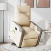 vidaXL Sill&oacute;n de masaje el&eacute;ctrico reclinable elevable tela crema