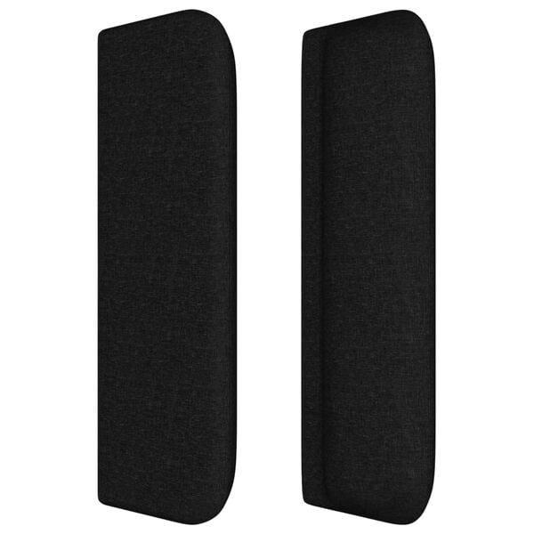 vidaXL Cabecero de tela negro 93x16x78/88 cm