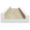 vidaXL Estantes de pared 2 unidades blanco y roble Sonoma 60x9x3 cm