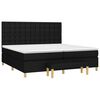 vidaXL Cama box spring con colch&oacute;n tela negro 200x200 cm