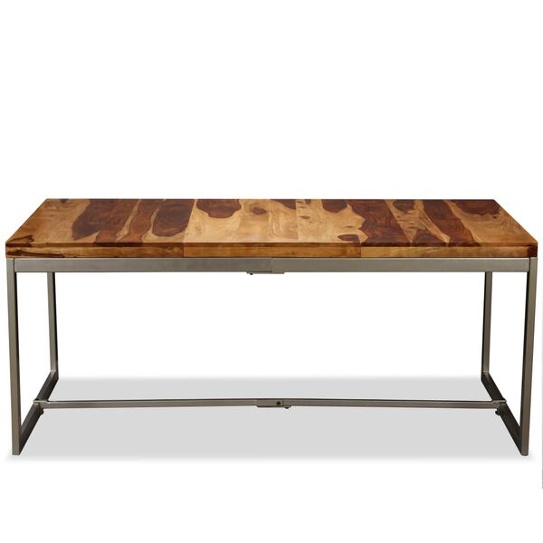 vidaXL Mesa de comedor de madera maciza de acacia y acero 180 cm