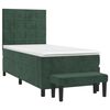 vidaXL Cama box spring con colch&oacute;n terciopelo verde oscuro 90x190 cm